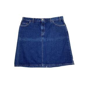 VTG 2002 Levi's 550 5-Pocket Denim Jean Skirt Size 18W Blue